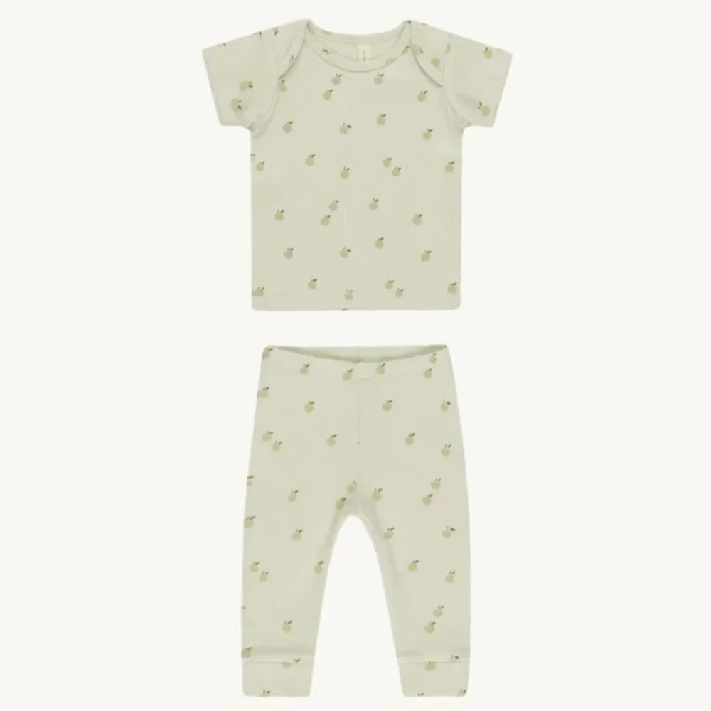 NWT - Quincy Mae Apples ORGANIC Ribbed Set​​​